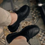 Genuine Leather Men's Derby Black Brown Classic